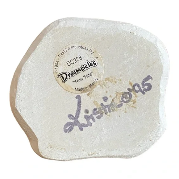 Vintage 1995 Dreamsicle “Nite Nite” cherub with Teddy bear 4” tall. - Picture 5 of 7